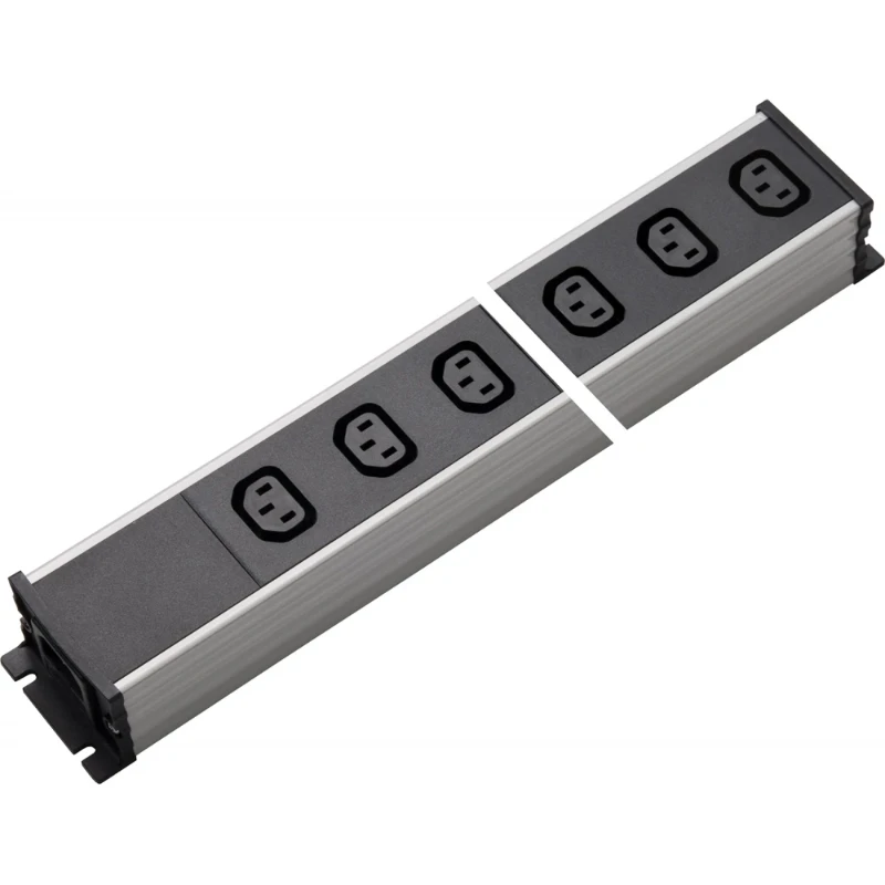 Martin Kaiser toestel contactdooscombinatie c13 grijs-zwart 10A IP20 1126/12L-SW