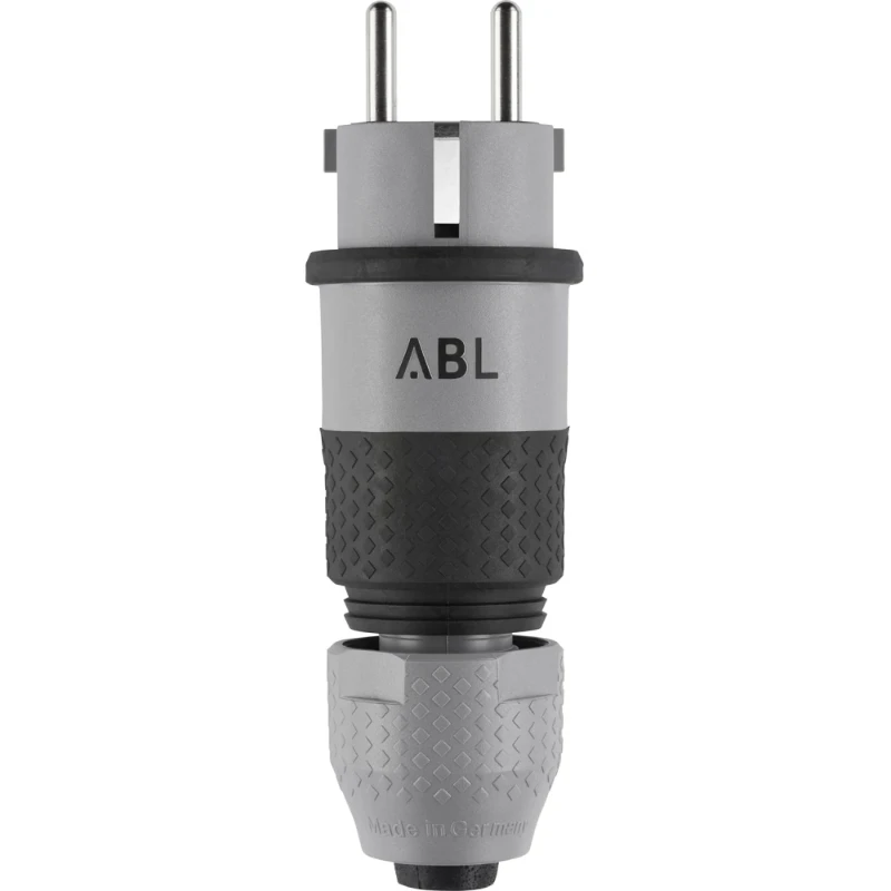 ABL Professional stekker SCHUKO & Frans/Belgisch Elamid 2K grijs