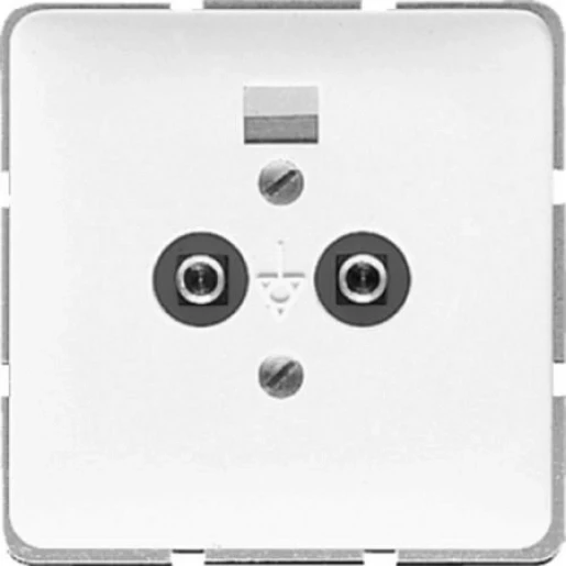 Jung CD range potentiaal aardingscontactdoos cd500 contactdoos 2-voudig inbouw Glanzend wit 565-2NUZ