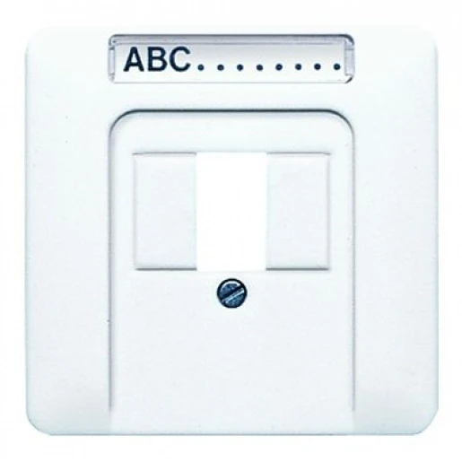 Jung CD range centraalplaat cd500 TAE 1 connector Met label wit 569TNA