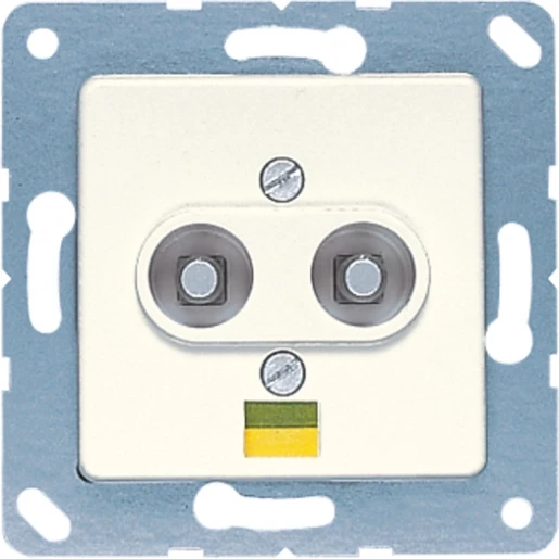 Jung potentiaal aardingscontactdoos 50x50 contactdoos 2-voudig inbouw Glanzend wit 165-2N