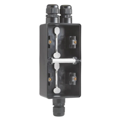 Niko New Hydro Opbouwdoos 3 ingangen 2-voudig zwart Verticaal 761-84262