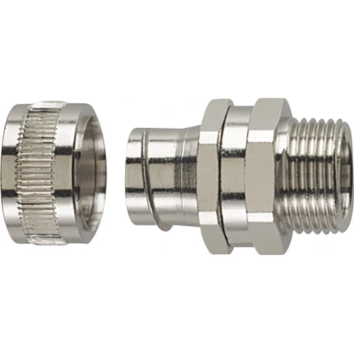 Hellermann Tyton RVS KOPPELING MET DRAAIEND BUITENDRAAD Ø20MM M20