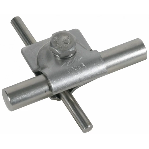Dehn Mv clamp stst 200ka f.rd 8-10/16mm w.hexagon screw and spring washer