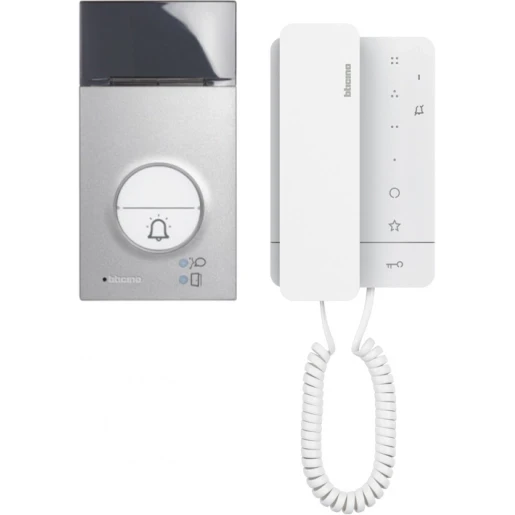 Bticino Classe 100 Audiokit Linea 3000 1 drukknop 1 binnenpost grijs BT364231