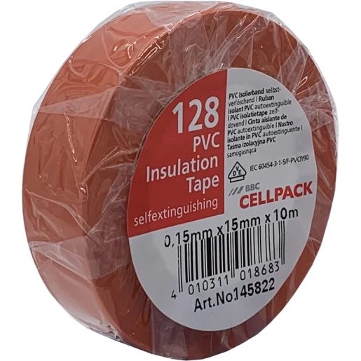 Cellpack TAPE PVC 128 15MMX10M ORANJE