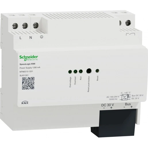 Merten SpaceLogic KNX Voedingseenheid bussysteem KNX 1280mA 30V DIN-rail MTN6513-1201