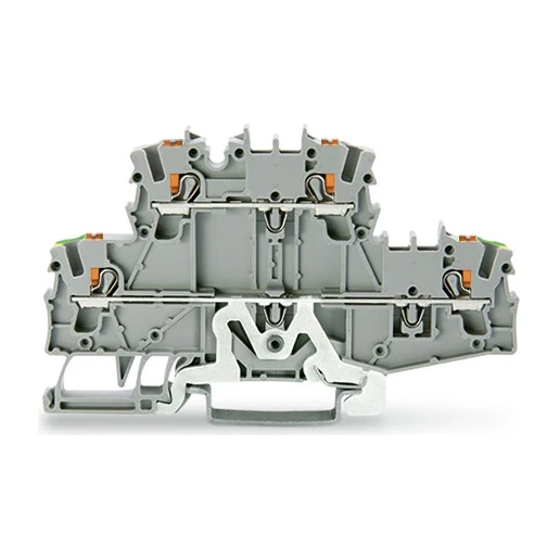 Wago 2-ETAGEKLEM MET DRUKKNOP 2,5MM² GRIJS