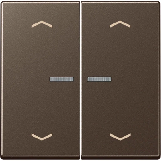 Jung A range home stuurafdekking pijl a500 mokka 2-voudig Mat BTA17102PMO