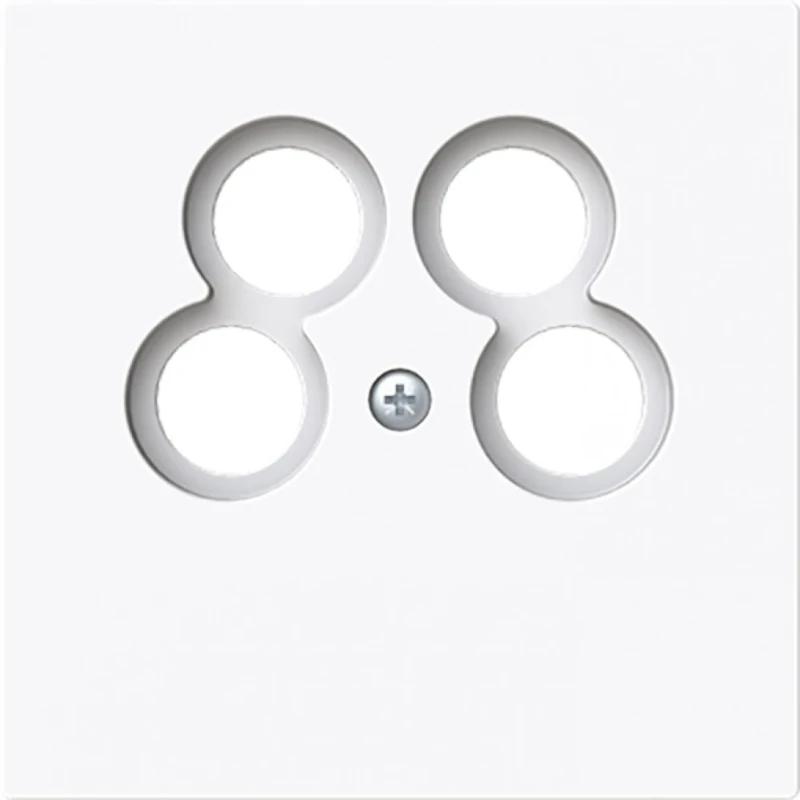 ABB Busch-Jaeger Art linear Centraalplaat voor antennecontactdoos Satelliet Bedieningselement 4 connectoren Zonder label wit 2CKA001724A4440