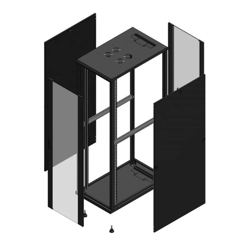 Gigamedia Vloer patchkast AV enkel VER AR enkel VER 19" 42HE 600x1000mm Zwart GGM 7042610PVSPVS