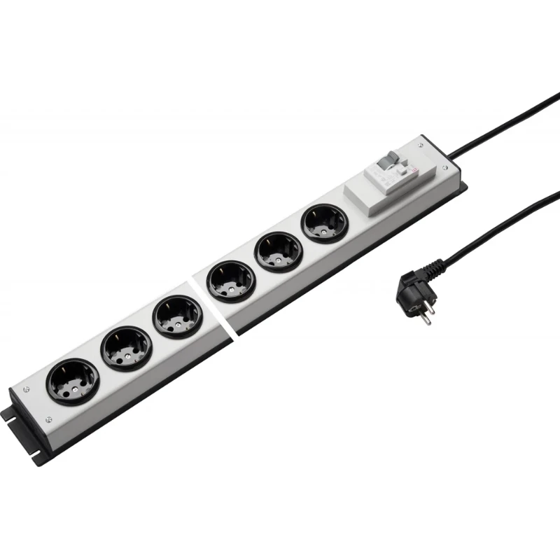 Martin Kaiser contactdooscombinatie 6RA 16A IP20 snoer 3m 1037ZL6L-SW3