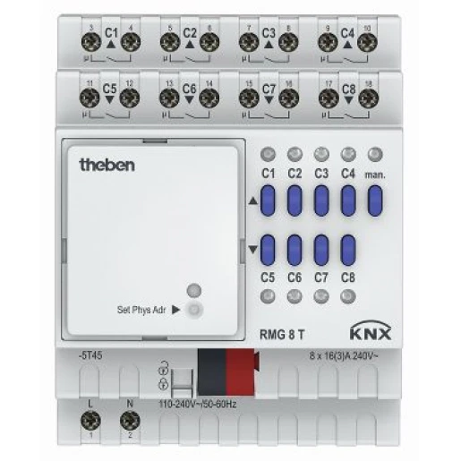 Theben KNX SCHAKEL-/JALOEZIEACTOR 8/4-VOUDIG BASISMODULE