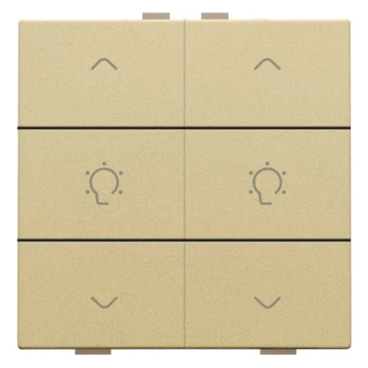 Niko Home Control Bediening dimming 6-voudig goud inbouw IP20 221-51046