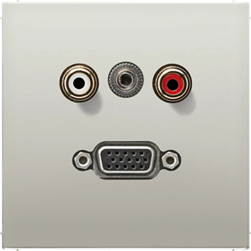 Jung LS range afdekking edelstaal audio/jack/vga MAES1072