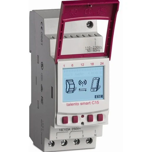 Grasslin Talento digitale schakelklok paneelbouw DIN-rail 110 - 230V 1 kanaal 16A AC/DC G43.03.0001.1