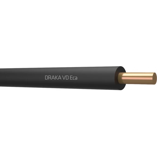Draka VD Eca Installatiedraad 1x10mm² Eca PVC 70°C zwart 100M Ring 802926F3