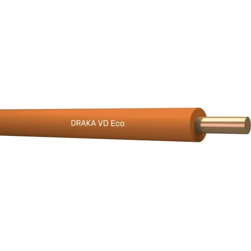 Draka VD Eca installatiedraad 1x1.5mm² Eca PVC 70°C oranje 100M Doos 830272D3