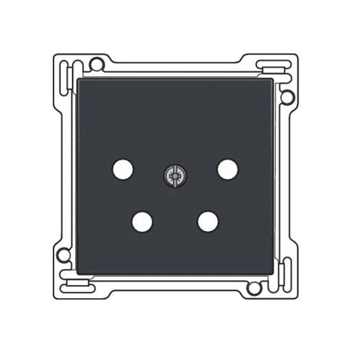 Niko Intense Centraalplaat telefoon-aansluitdoos PTT N Centraalplaat 1 connector Zonder label antraciet 122-69010