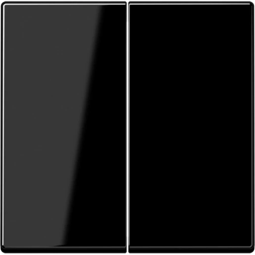 Jung A range tastafdekking a500 slagvast 2-voudig Glanzend zwart RAL 9005 A1702BFSW