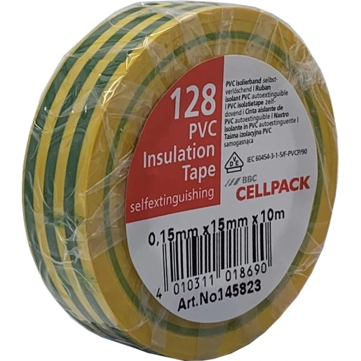 Cellpack TAPE PVC 128 15MMX10M GR/GL