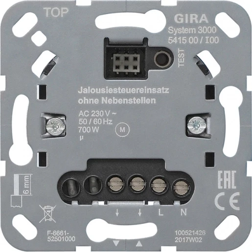 Gira Non-Design S3000 jaloezie besturingselement inbouw 541500