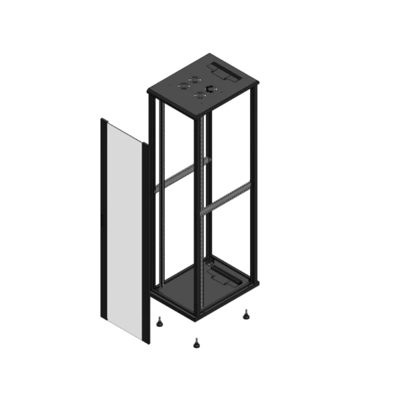 Gigamedia Vloer patchkast AV enkel VER SP EX 19" 47HE 600x800mm Zwart GGM 704768PVSSPEX