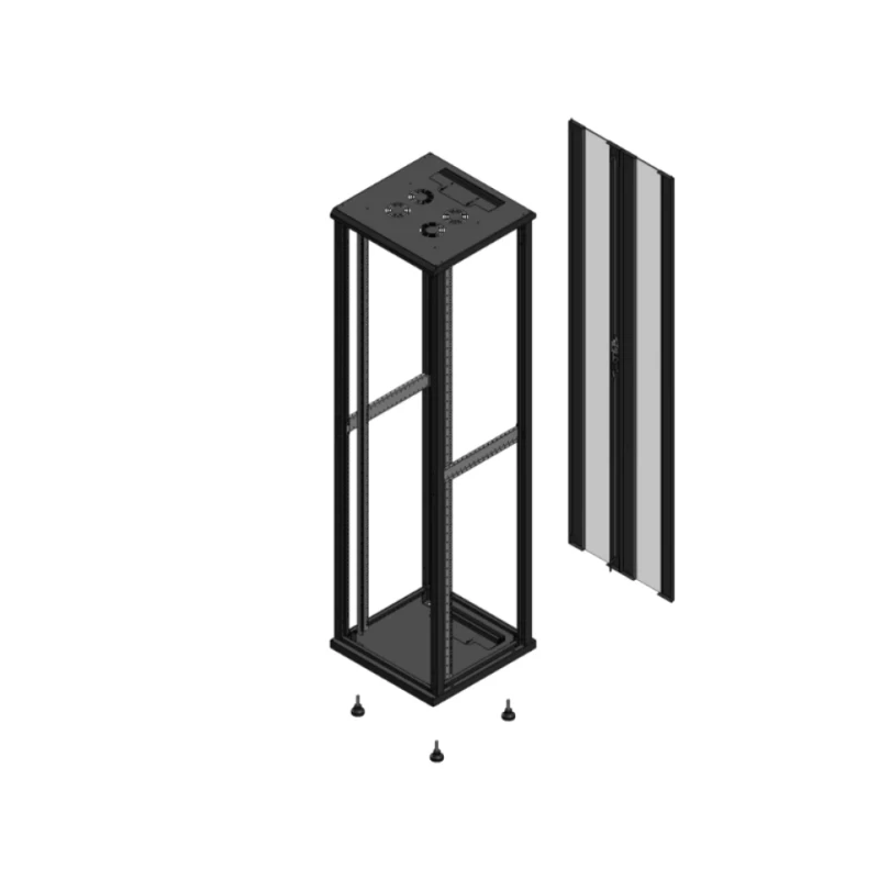 Gigamedia Vloer patchkast SP AR dubbel VER EX 19" 47HE 600x600mm Zwart GGM 704766SPPVDEX