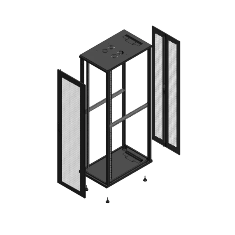 Gigamedia Vloer patchkast AV enkel PER AR dubbel PER EX 19" 47HE 600x1000mm Zwart GGM 7047610PPSPPDEX