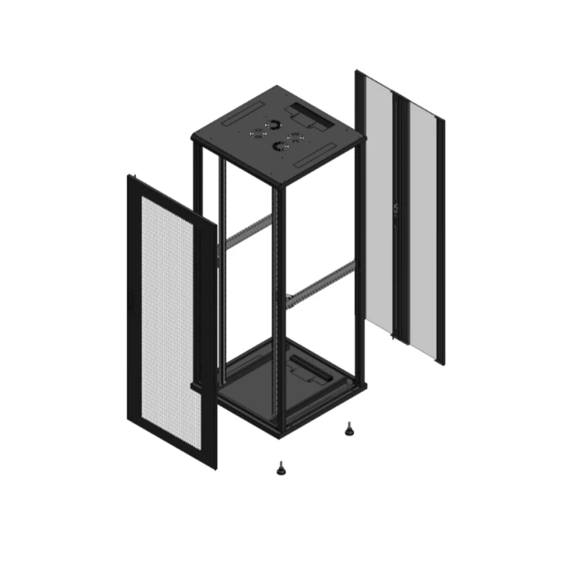Gigamedia Vloer patchkast AV enkel PER AR dubbel VER EX 19" 42HE 800x800mm Zwart GGM 704288PPSPVDEX