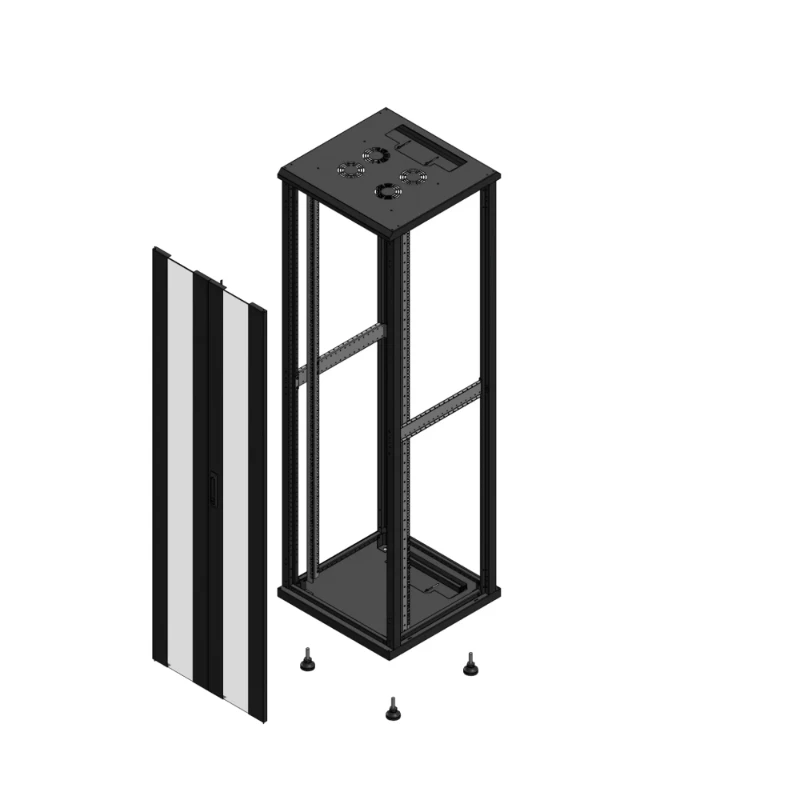 Gigamedia Vloer patchkast AV dubbel VER SP EX 19" 42HE 600x600mm Zwart GGM 704266PVDSPEX