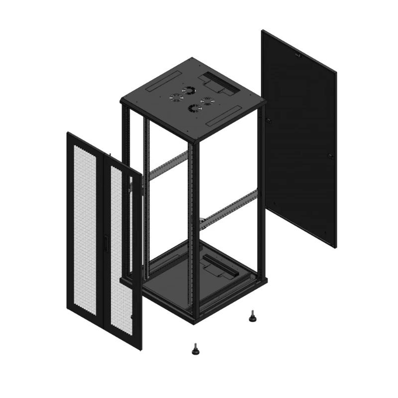 Gigamedia Vloer patchkast AV dubbel PER PAR EX 19" 36HE 800x800mm Zwart GGM 703688PPDPAREX