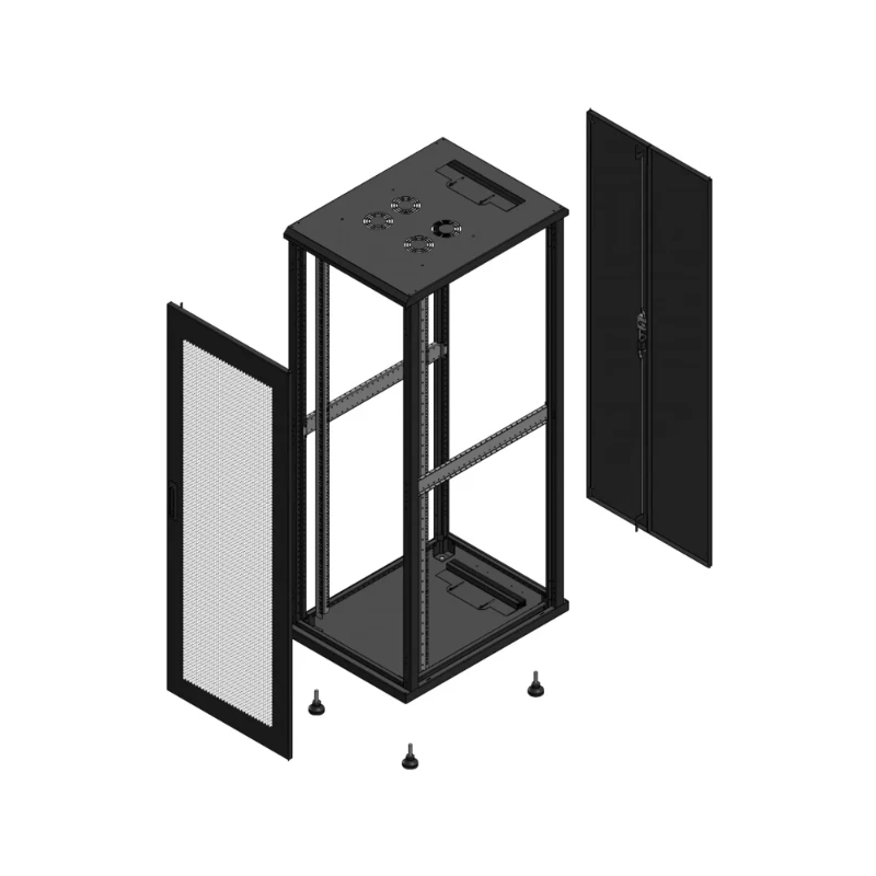 Gigamedia Vloer patchkast AV enkel PER AR dubbel TOL EX 19" 36HE 600x800mm Zwart GGM 703668PPSPTDEX
