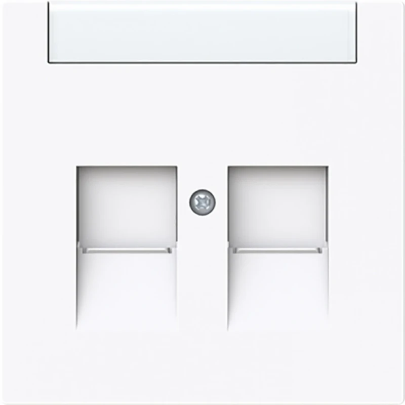 ABB Busch-Jaeger Art linear Centraalplaat schuifjes Bedieningselement 2 connectoren Met label wit 2CKA001710A4235