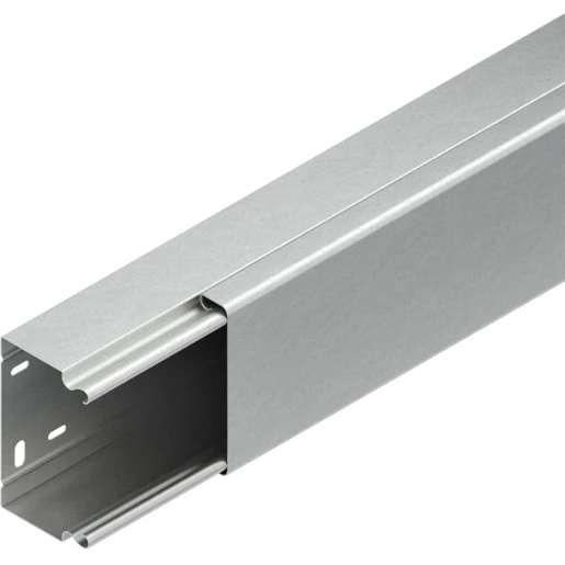 Niedax LLK kabelkanaal 2000x100x60mm Staal Bodemperforatie met deksel wit RAL 9010 136124