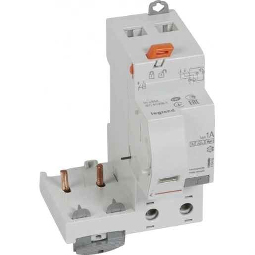 Legrand DX3 AARDLEKBLOK 2P 63A TYPE HPI SELECTIEF 1000MA