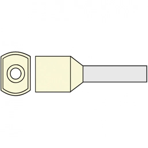 Klemko adereindhuls 10mm² 14mm Geïsoleerd Ivoren