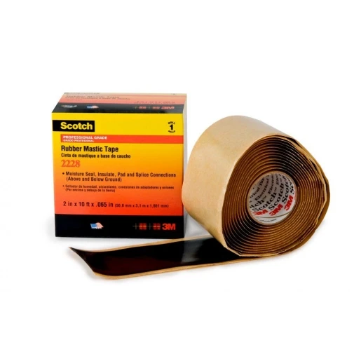 3M scotch rubber mastiek zelffus. tape zwart 50mmx3,05m