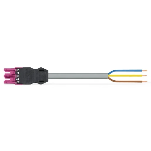 Wago Serie 771 Patchkabel gebouwinstallatie 3p Contrastekker (female) Vrij kabeluiteinde 3000mm