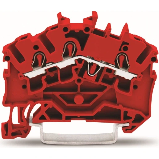 Wago Serie 2002 Verbindingsrijgklem 0,75-4mm² eendr. 0,25-2,5mm² meerdr. Rood