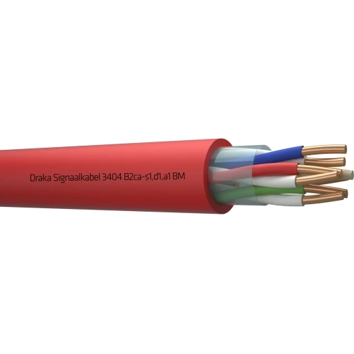 Draka 3400 BM B2ca signaalkabel 4x2x0,8mm Rood