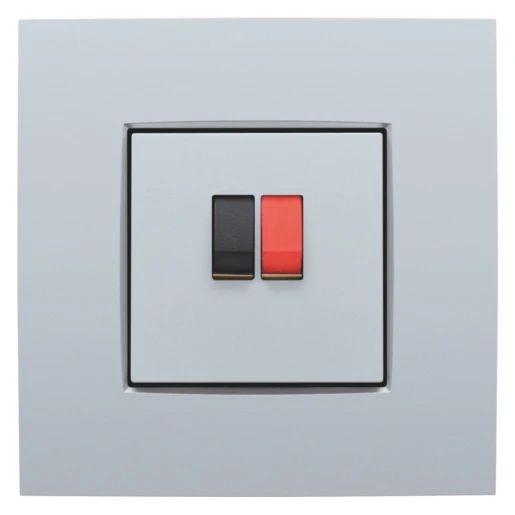 Niko Intense centraalplaat 1x uit boring 10mm Luidsprekeraansluiting Centraalplaat 1 connector Zonder label chroom 121-69801