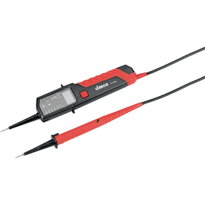 Cimco Spanningszoeker LED- en LCD-display 12V CAT IV 2-polig 111429