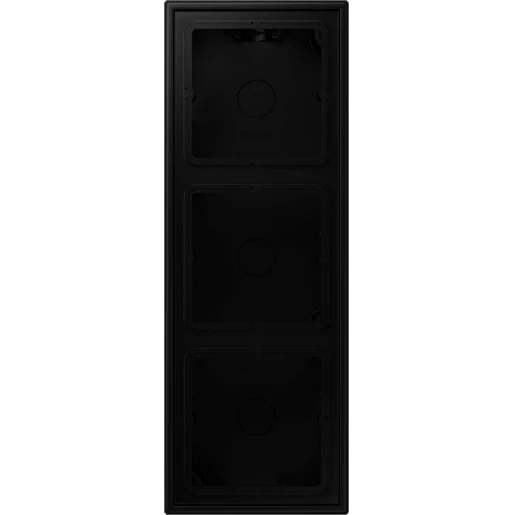 Jung LS range opbouwkap gesloten ls990 3-voudig zwart Horizontaal en verticaal LS583ASWM