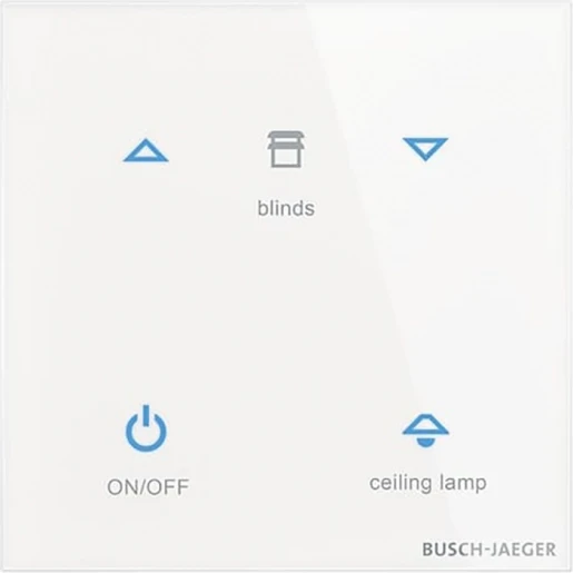 ABB Busch-Jaeger I-bus KNX Glas aanraaksensor KNX 4-voudig wit met tekstv IP20 2CKA006300A1613