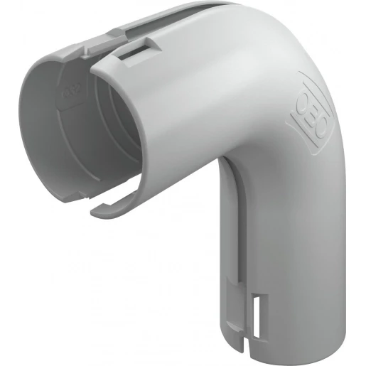 OBO Quick-Pipe-Bocht 90GR M32 PP lichtgrijs 7035