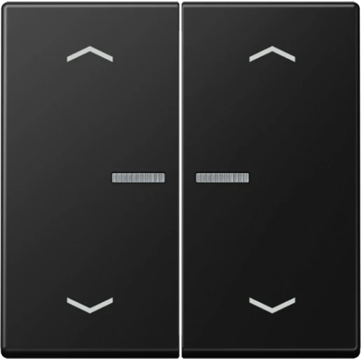 Jung A range home stuurafdekking pijl a500 grafiet zwart 2-voudig Mat zwart RAL 9005 BTA17102PSWM