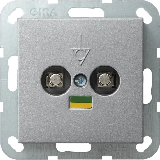 Gira System 55 Potentiaalvereffeningscontactdoos inbouw aluminium 040526