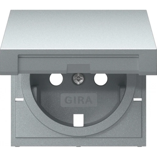 Gira System 55 wandcontactdoos ra kd aluminium 492226