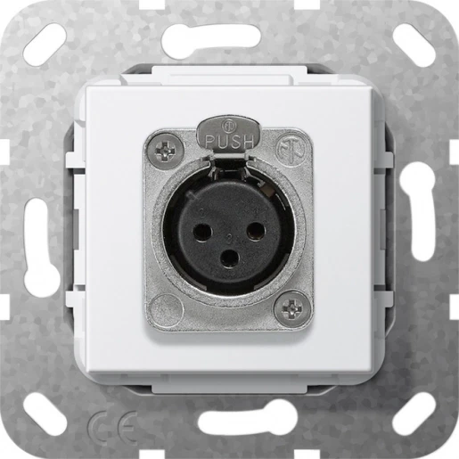 Gira Non-Design centraalplaat bus d-serie XLR Basiselement met centrale afdekplaat Zonder label 566703